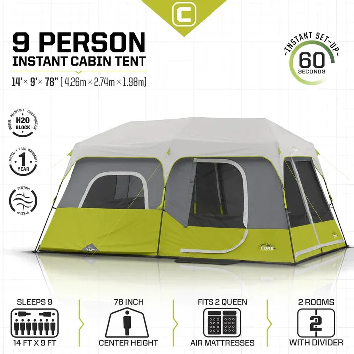 9 Person Instant Cabin Tent