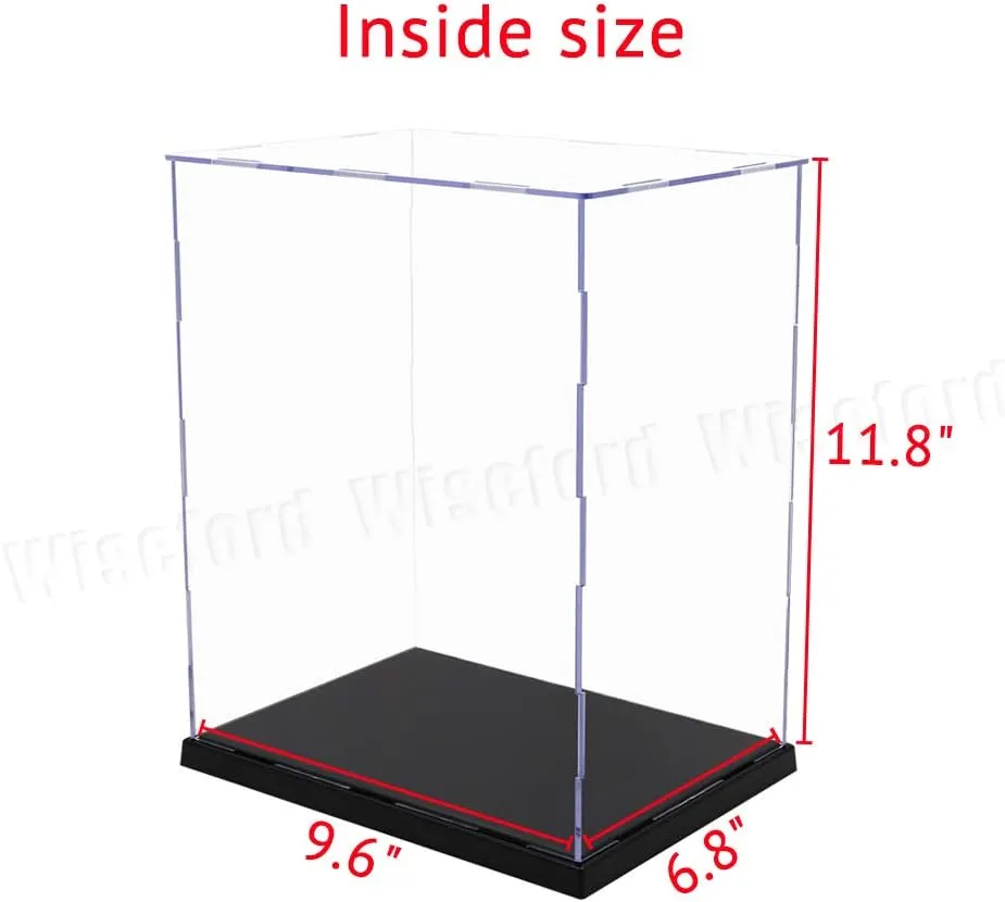 Acrylic Display Case (9.6 x 6.8 x 11.8 inch) for Action Figure Doll Clear Box for Collectibles