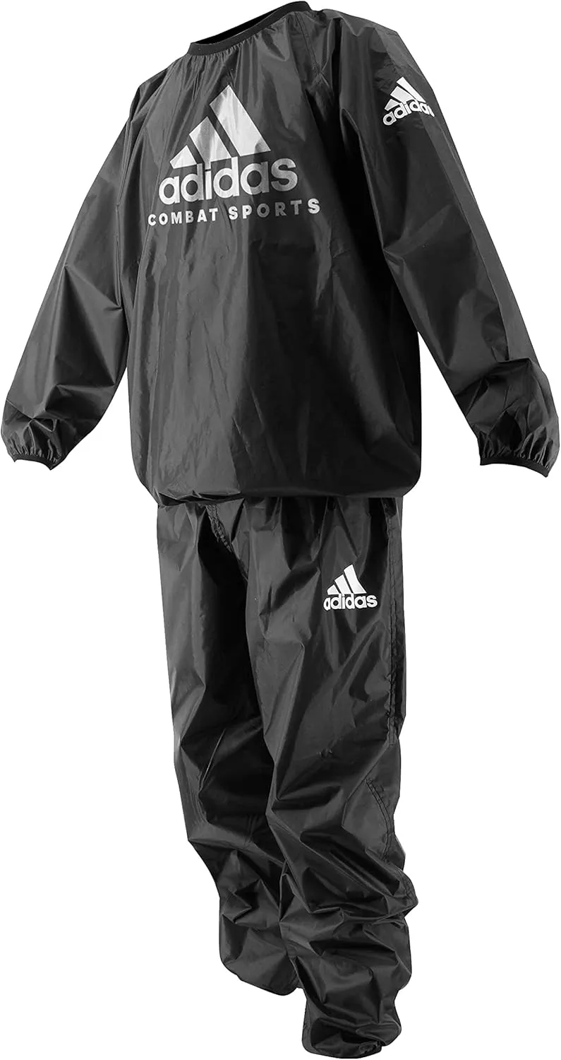 Adidas Basic Sauna Suit Unisex Waterproof Anti-Rip Suit for Weight Loss Fitness Running Boxing & Sports Blk/Wht S M L XL XXL