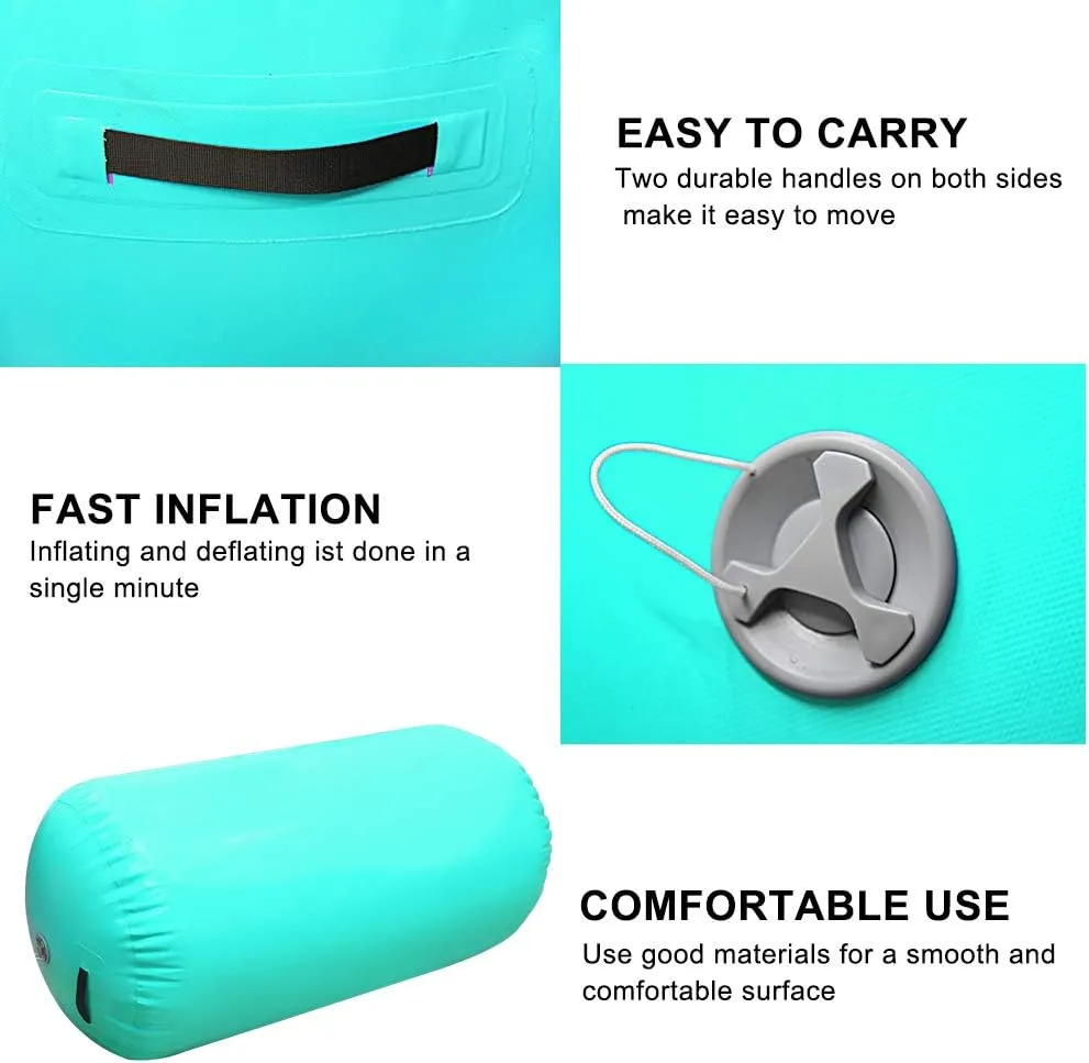 Air Barrel Back Roller Inflatable Tumbling Mat with Electric Pump,Tumble Track Gymnastic Equipment Exercise Mats for Home Use,Gym Training,Cheer leading,Yoga…