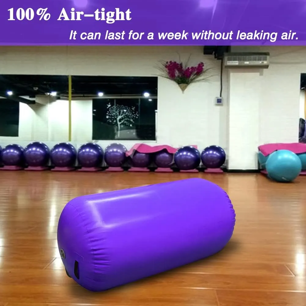 Air Barrel Back Roller Inflatable Tumbling Mat with Electric Pump,Tumble Track Gymnastic Equipment Exercise Mats for Home Use,Gym Training,Cheer leading,Yoga…