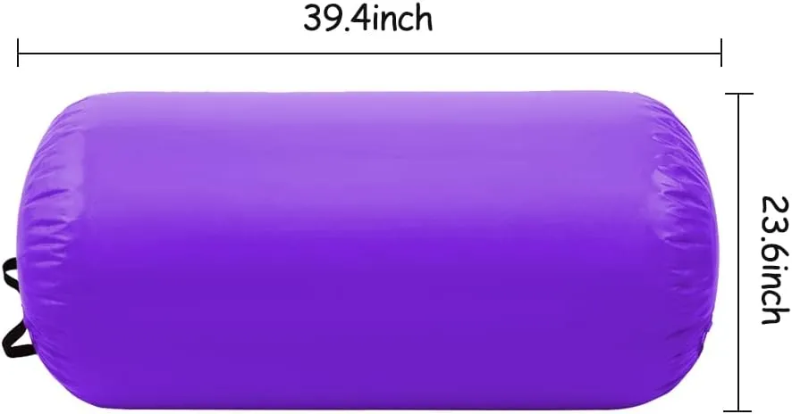 Air Barrel Back Roller Inflatable Tumbling Mat with Electric Pump,Tumble Track Gymnastic Equipment Exercise Mats for Home Use,Gym Training,Cheer leading,Yoga…