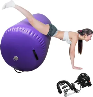 Air Barrel Back Roller Inflatable Tumbling Mat with Electric Pump,Tumble Track Gymnastic Equipment Exercise Mats for Home Use,Gym Training,Cheer leading,Yoga…