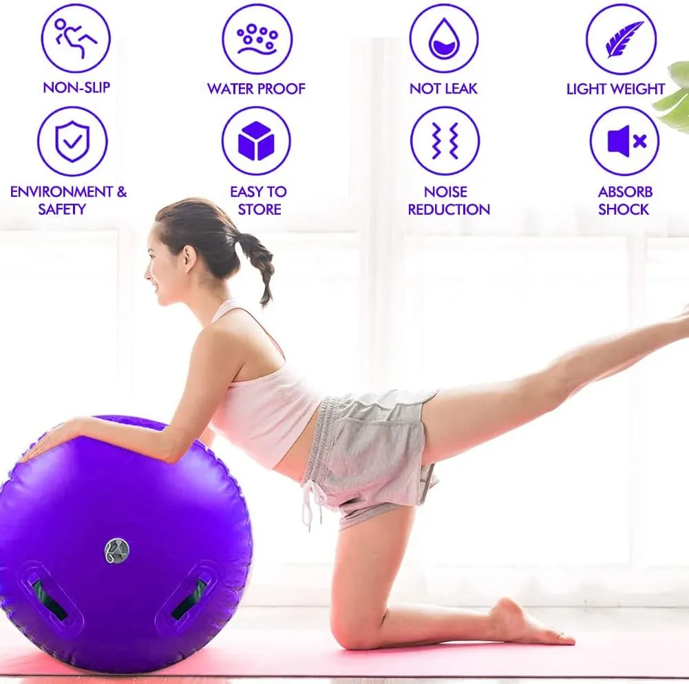 Air Barrel Back Roller Inflatable Tumbling Mat with Electric Pump,Tumble Track Gymnastic Equipment Exercise Mats for Home Use,Gym Training,Cheer leading,Yoga…