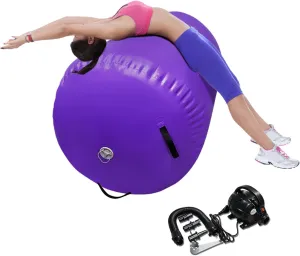 Air Barrel Gymnastics Roller Inflatable Tumbling Mat, Back Handspring Training Air Mat Tumble Track Gymnastics Equipment For Home Use, Gym Training, Yoga Balance Exercise, Cheerleading with Electric Pump