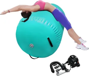 Air Barrel Gymnastics Roller Inflatable Tumbling Mat, Back Handspring Training Air Mat Tumble Track Gymnastics Equipment For Home Use, Gym Training, Yoga Balance Exercise, Cheerleading with Electric Pump