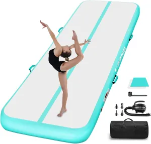 Air Mat Tumble Track, Gymnastics Mats Tumbling Track with Electric Air Pump for Home Use Cheerleading Training Kids Gym Yoga