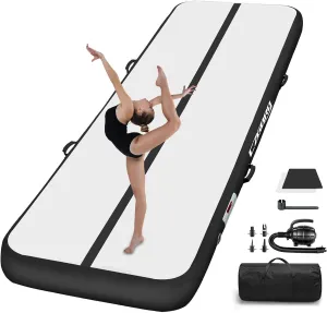 Air Mat Tumble Track, Gymnastics Mats Tumbling Track with Electric Air Pump for Home Use Cheerleading Training Kids Gym Yoga