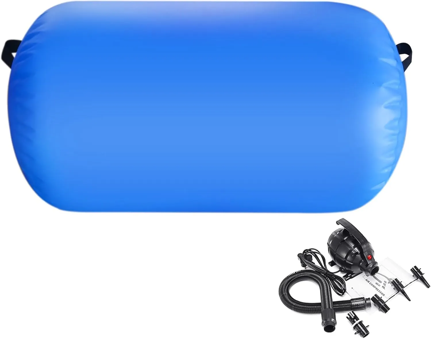 Air Roller Gymnastics Mat 60 75 cm Inflatable Air Barrel 3.3FT Gymnastics Tumbling Mat With Pump for Hand Spring Rear Training/Home Use/Fitness/Yoga