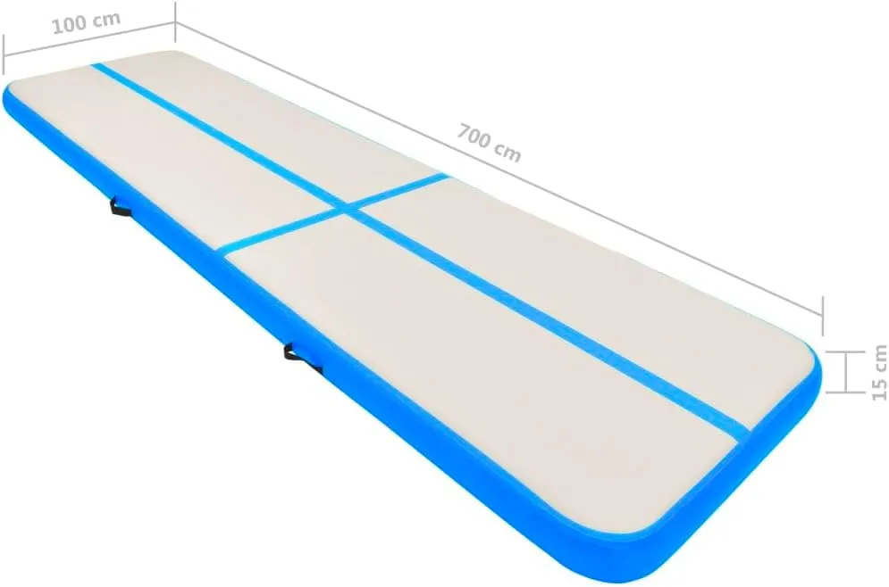 Air Track Mat Gymnastics Air Mat with Pump Inflatable Training Mat PVC vidaXL vidaXL