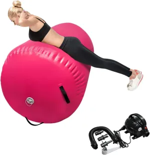 Air Tumbling Mat Tumble Track With Electric Pump，Inflatable Gymnastics Barrel Roller for Home Use,Gym Training,Cheer leading,Yoga