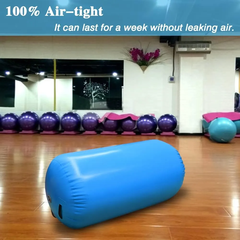Air Tumbling Mat Tumble Track With Electric Pump，Inflatable Gymnastics Barrel Roller for Home Use,Gym Training,Cheer leading,Yoga