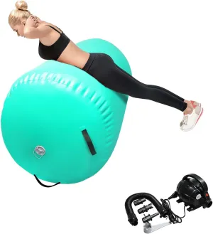 Air Tumbling Mat Tumble Track With Electric Pump，Inflatable Gymnastics Barrel Roller for Home Use,Gym Training,Cheer leading,Yoga