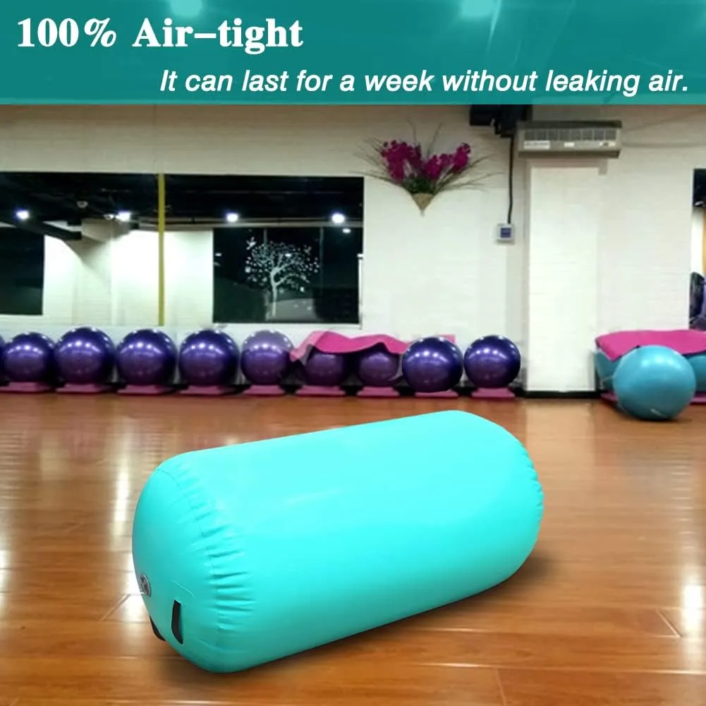 Air Tumbling Mat Tumble Track With Electric Pump，Inflatable Gymnastics Barrel Roller for Home Use,Gym Training,Cheer leading,Yoga