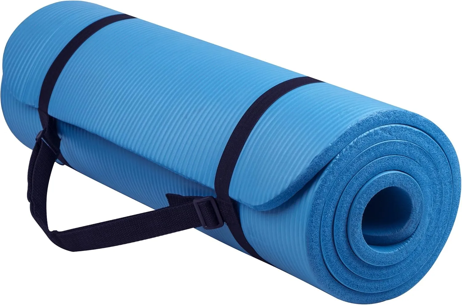 All Purpose 1/2-Inch Extra Thick High Density Anti-Tear Exercise Yoga Mat with Carrying Strap with Optional Yoga Blocks, Multiple Colors