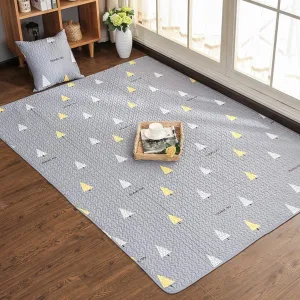 ALMEKAQUZ Baby Play Mat, Portable, Washable, Foldable Crawling Mat, 110 * 110 CM for Floor, Kids Crawling Mat, Large Soft Non Slip Non-Toxic Play Mats for Infants (Gray-travel)