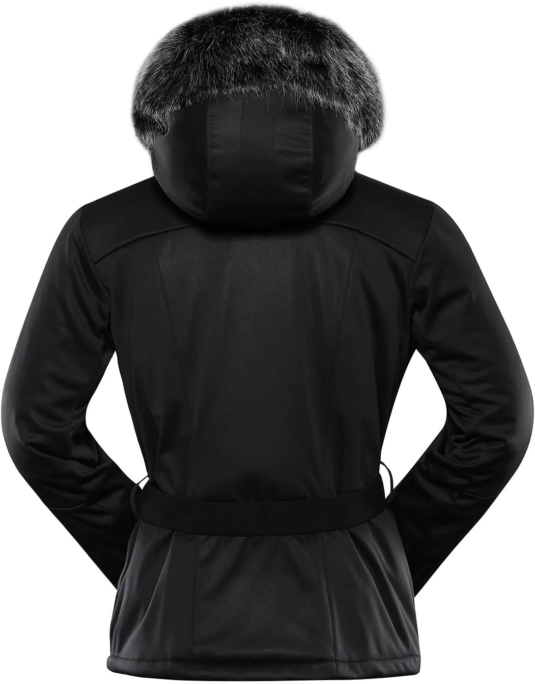 ALPINE PRO Lady's PTX Waterproof Windproof Thermal 3-Layer Hooded Ski Jacket for Sonwsports Snowboarding Skiing