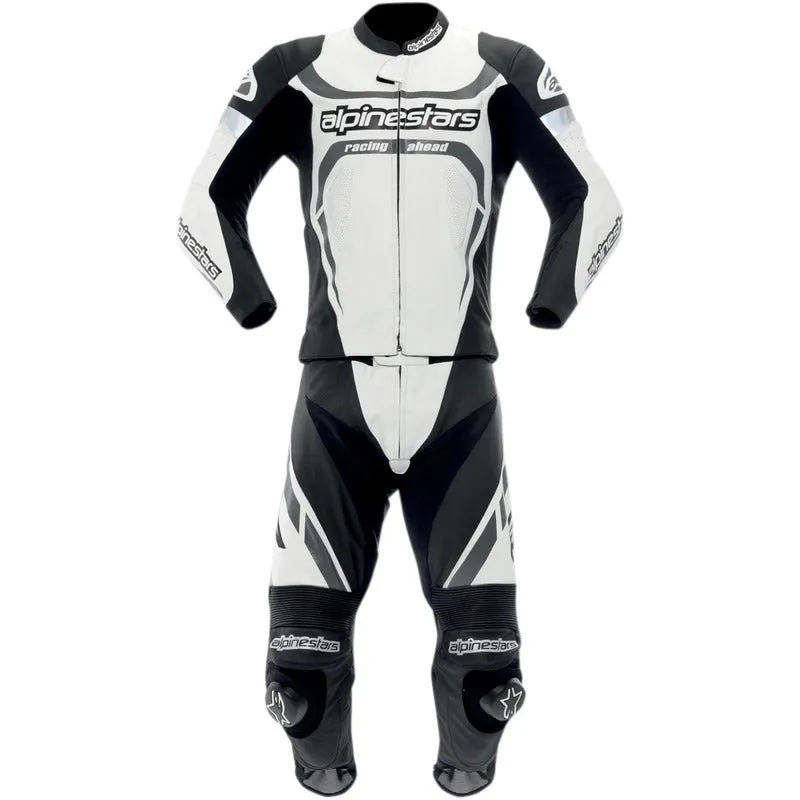 Alpinestars Motegi 2PC Leather Suit WHITE/BLACK