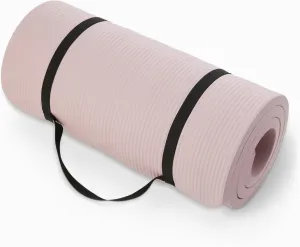 Amazon Basics 1 Inch Extra Thick Workout Exercise Yoga Mat with Carrying Strap