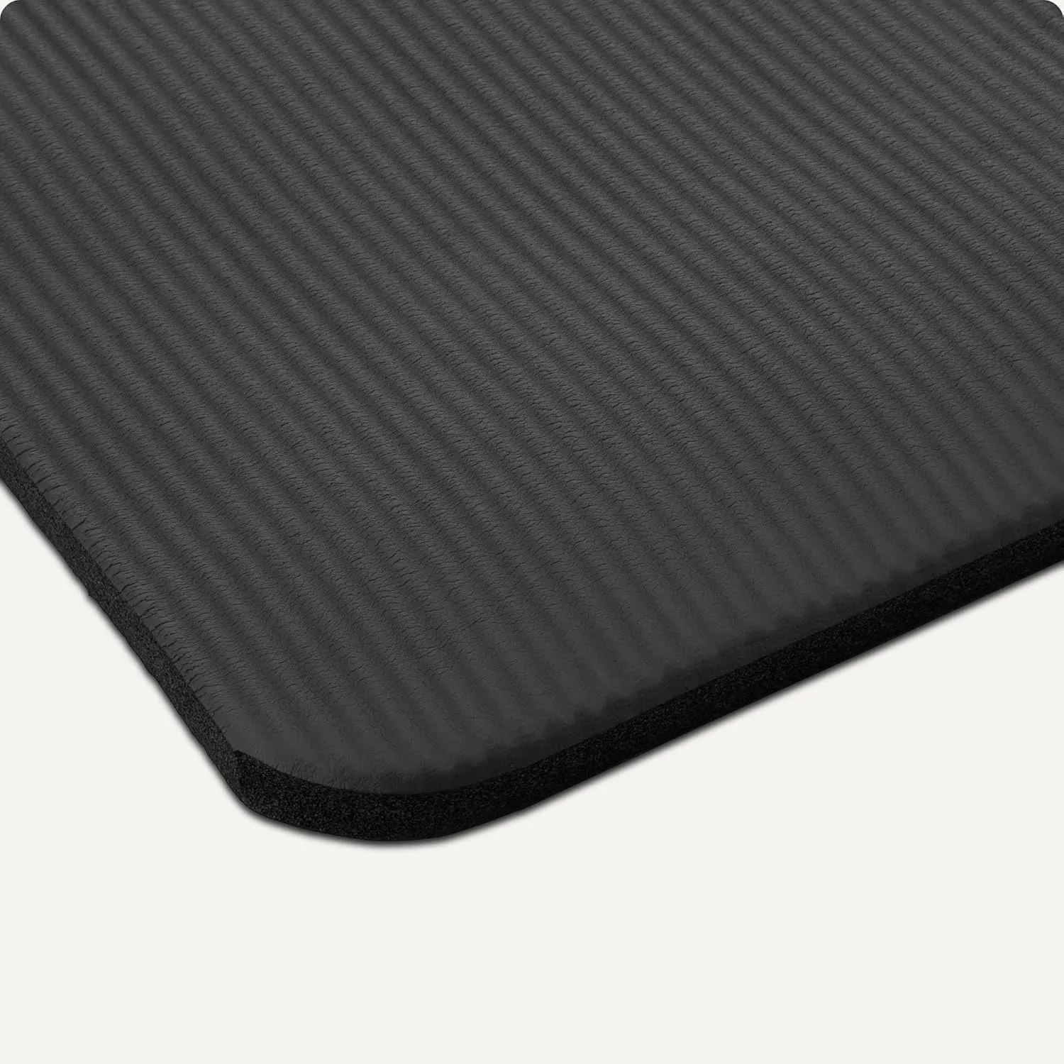 Amazon Basics 1 Inch Extra Thick Workout Exercise Yoga Mat with Carrying Strap