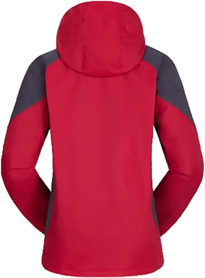 Amxiway Women's Mountain Waterproof Windproof Fleece 3 in 1 Jacket Ski Hooded Rain Coat