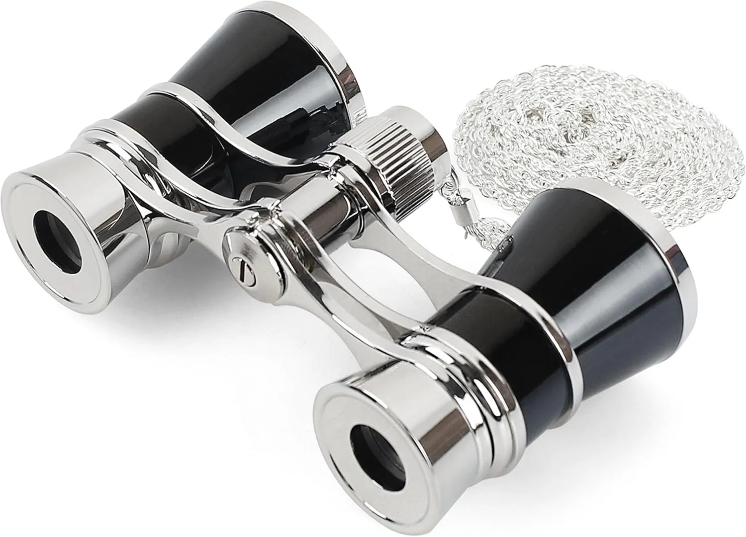 Aomekie Opera Glasses Binoculars 3X25 Theater Glasses Mini Binocular Compact with Chain for Adults Women Kids in Musical Concert（Black）