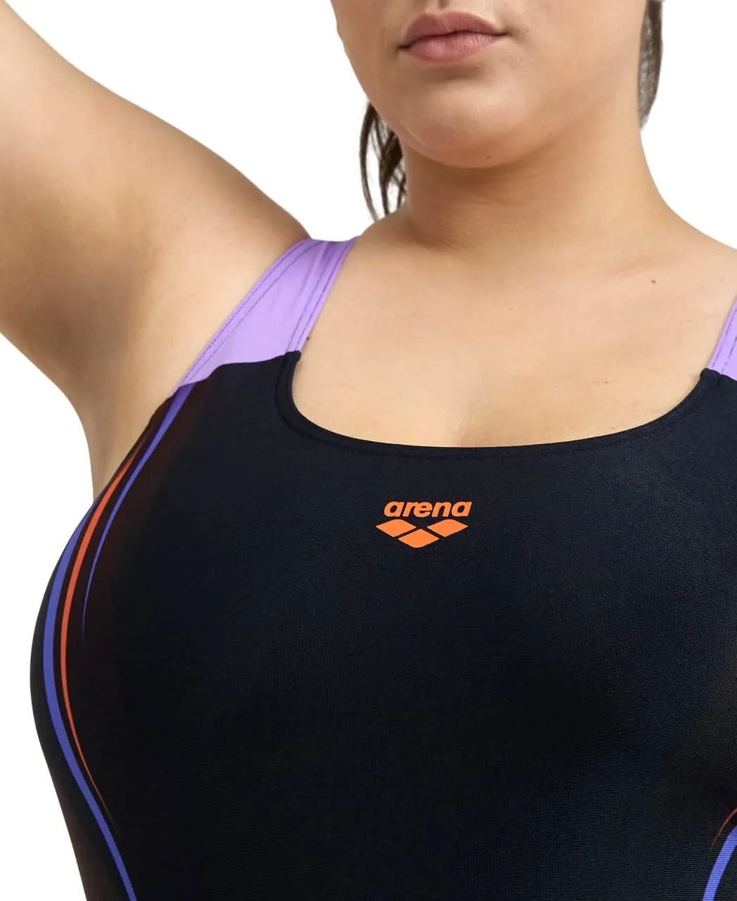 arena Bodylift Women’s Spikes Bra Plus Size One Piece Swimsuit Swim Pro Back UV Protection Tummy Control Ladies Bathing Suit