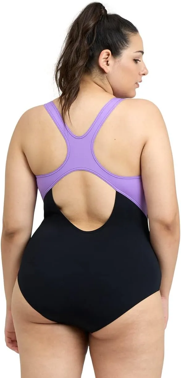 arena Bodylift Women’s Spikes Bra Plus Size One Piece Swimsuit Swim Pro Back UV Protection Tummy Control Ladies Bathing Suit
