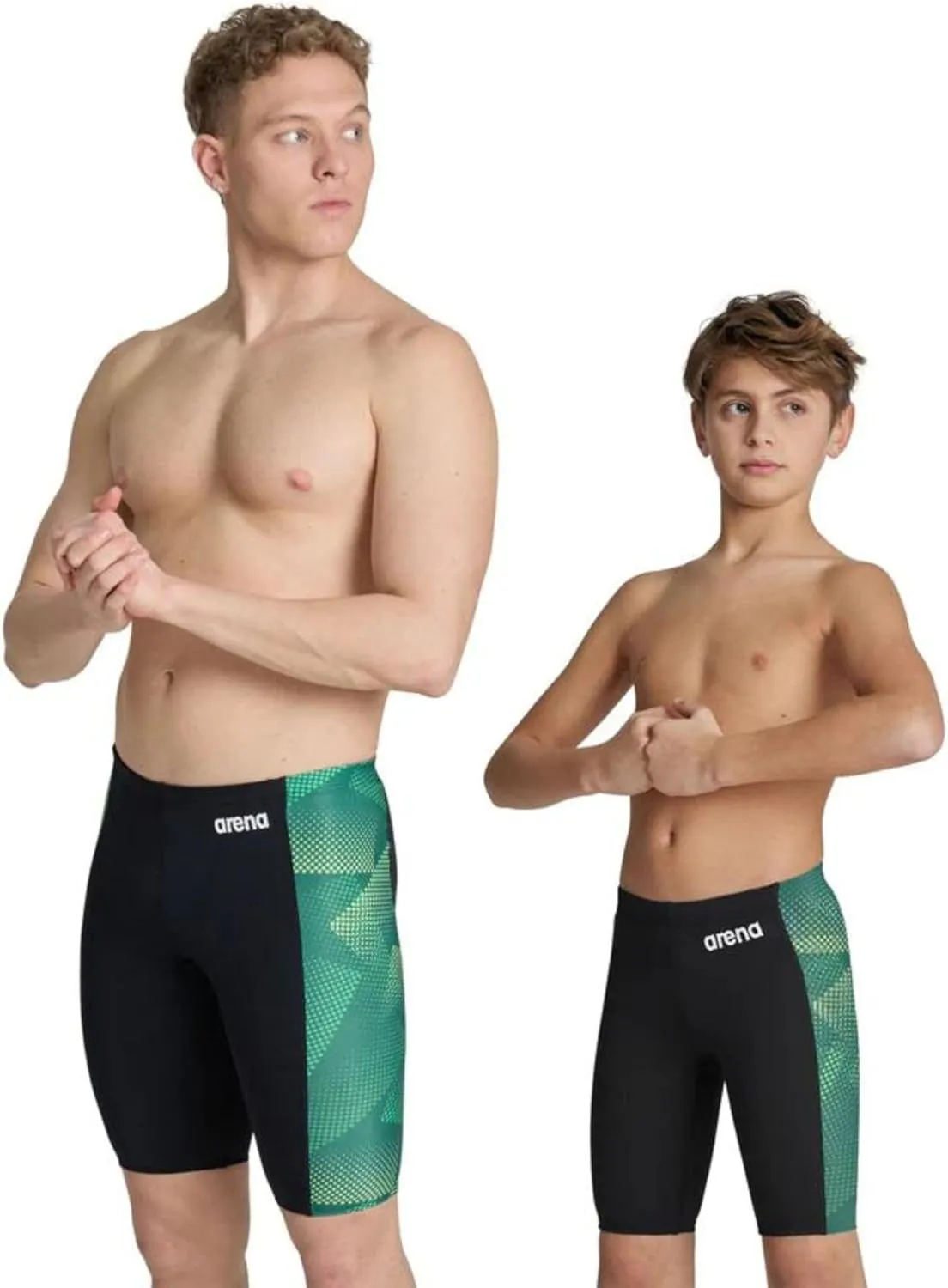 ARENA Mens Halftone Competitive Racing Jammers for Intensive Swimming, Reduced Drag Swimsuit