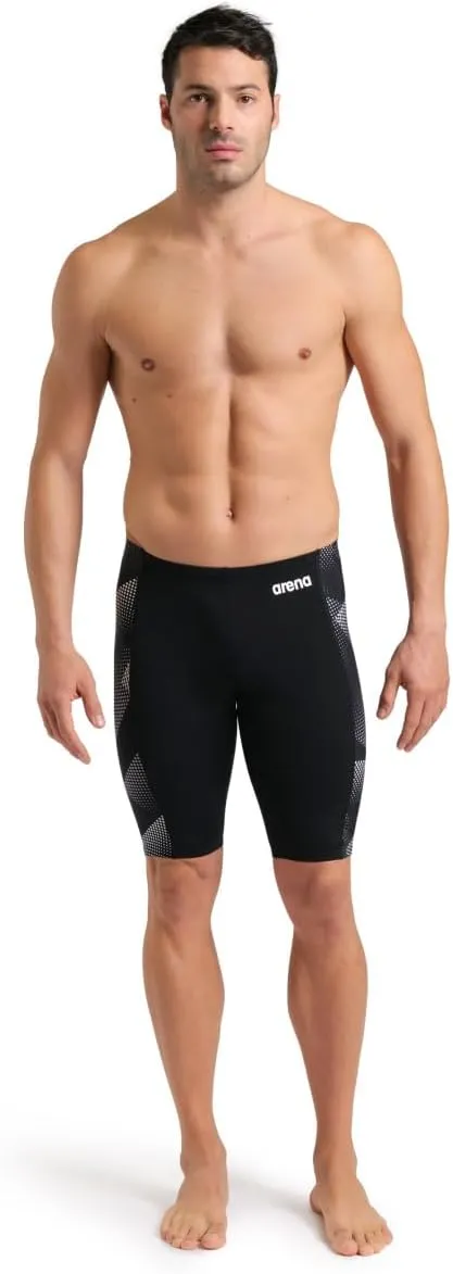 ARENA Mens Halftone Competitive Racing Jammers for Intensive Swimming, Reduced Drag Swimsuit