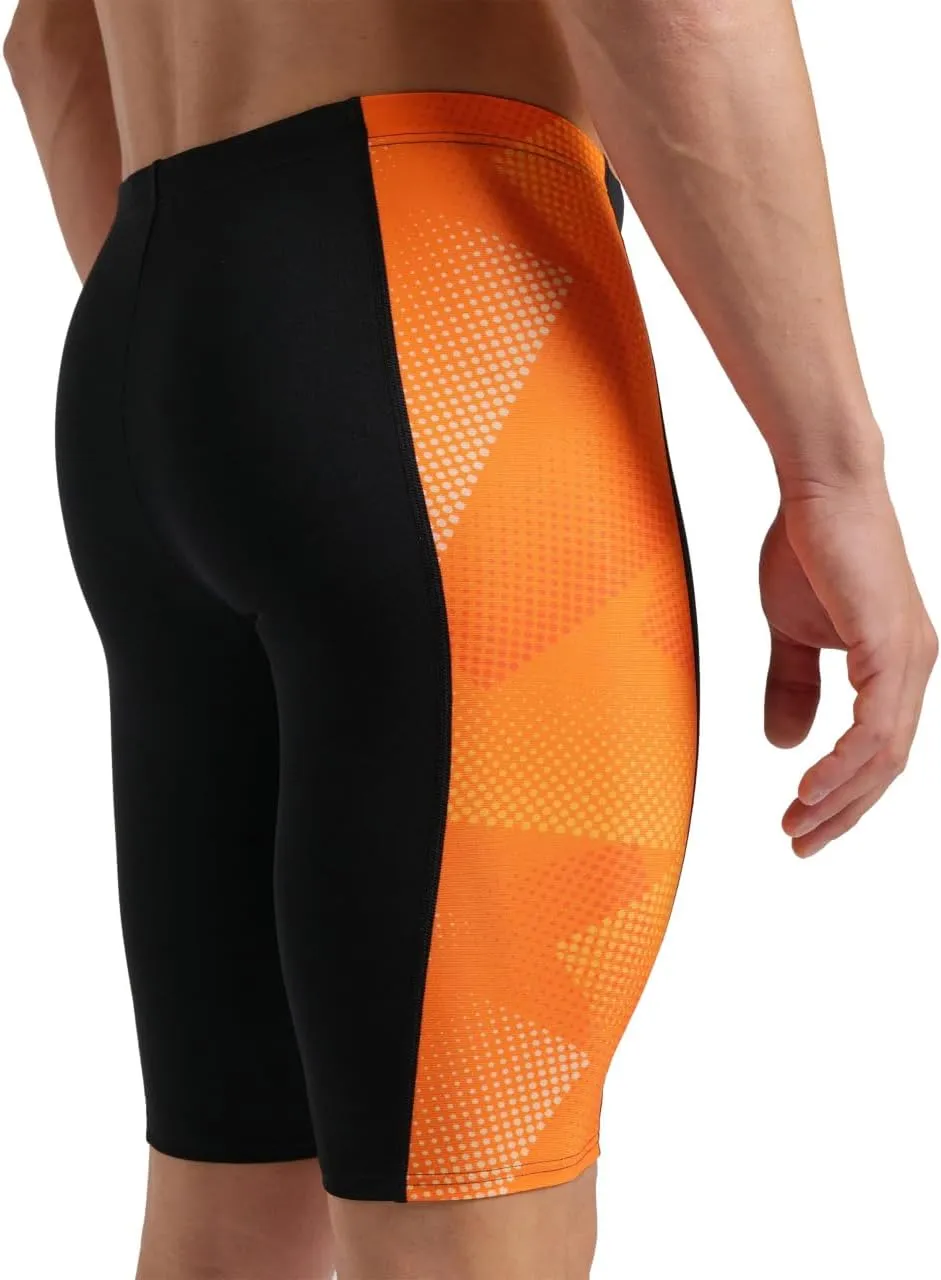 ARENA Mens Halftone Competitive Racing Jammers for Intensive Swimming, Reduced Drag Swimsuit