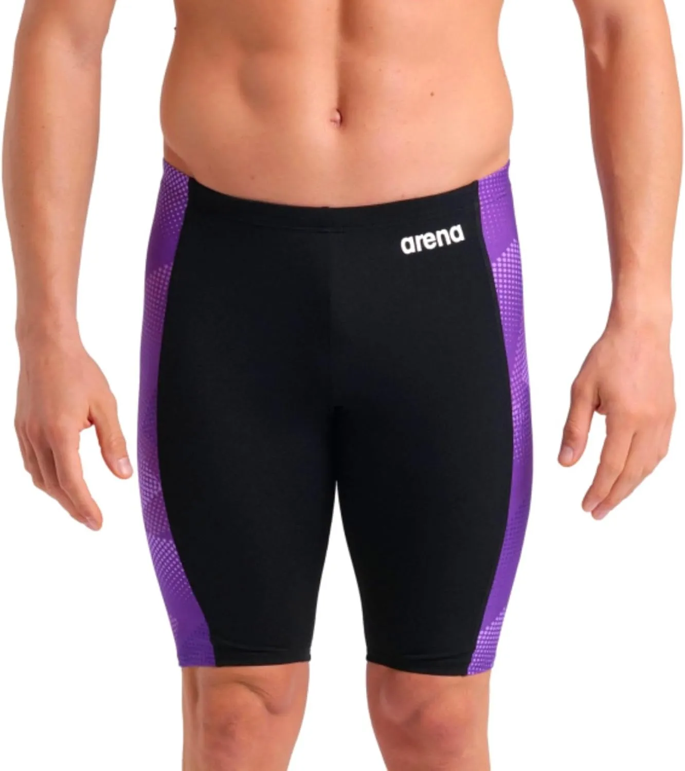 ARENA Mens Halftone Competitive Racing Jammers for Intensive Swimming, Reduced Drag Swimsuit