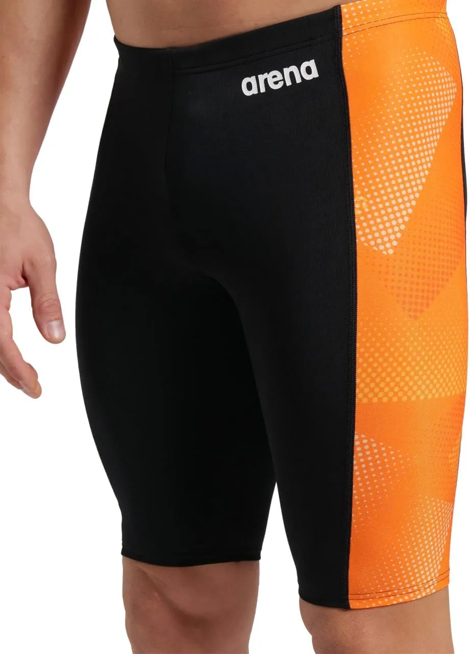 ARENA Mens Halftone Competitive Racing Jammers for Intensive Swimming, Reduced Drag Swimsuit