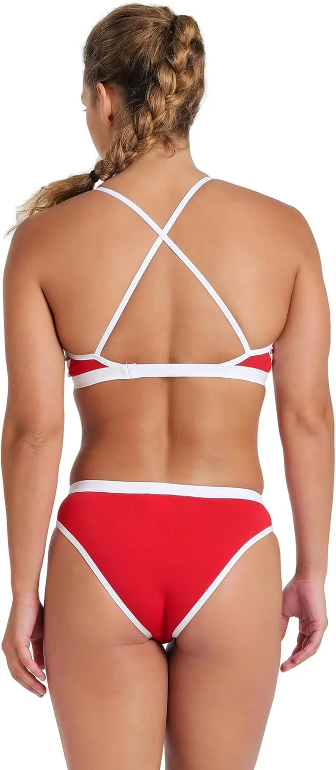 ARENA Performance Icons Solid Women's Two-Piece Swimsuit Cross Back MaxLife Bikini Pool Training Suit