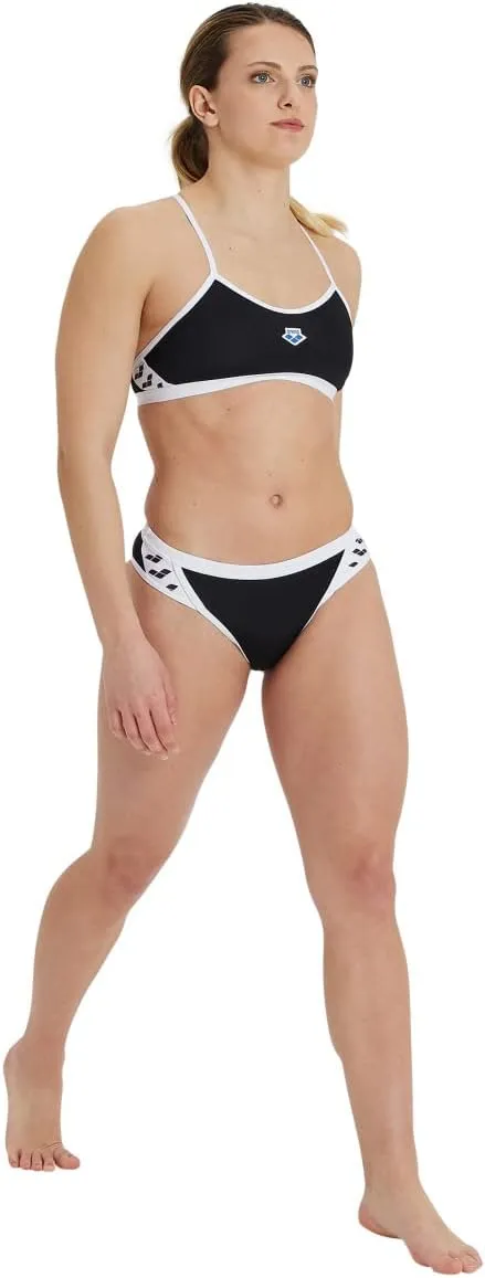 ARENA Performance Icons Solid Women's Two-Piece Swimsuit Cross Back MaxLife Bikini Pool Training Suit