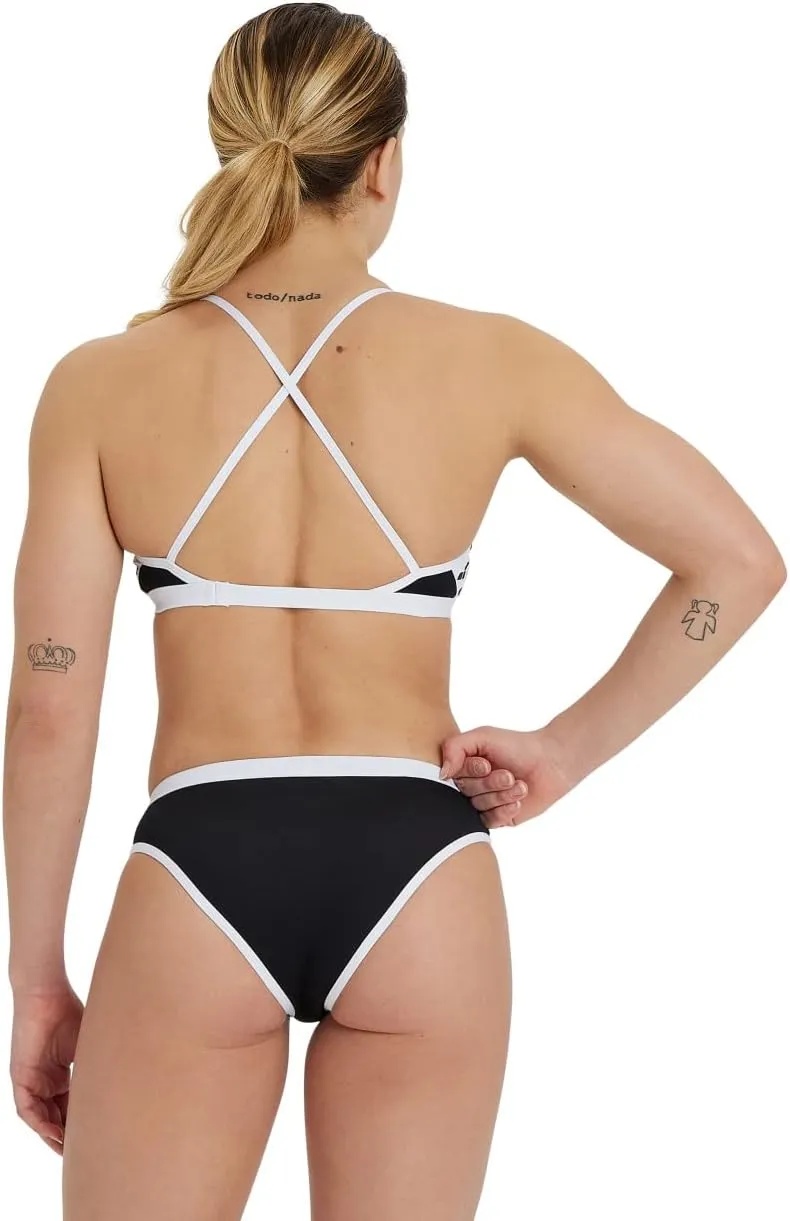 ARENA Performance Icons Solid Women's Two-Piece Swimsuit Cross Back MaxLife Bikini Pool Training Suit