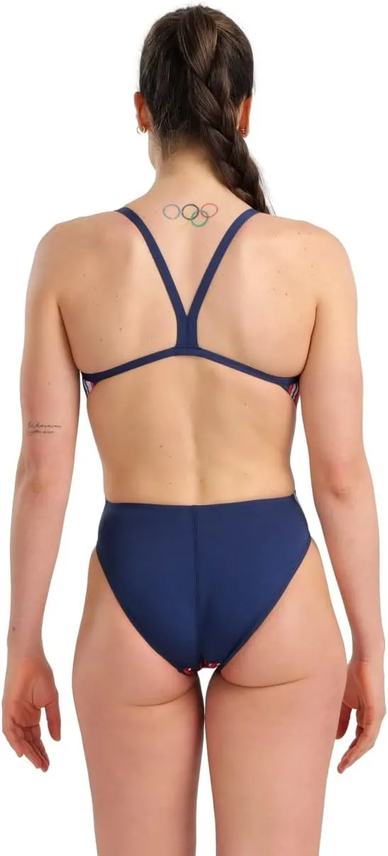 ARENA Performance Marbled Women's Swimsuit Challenge Back One Piece MaxLife Pool Training Bathing Suit Sports Swimwear