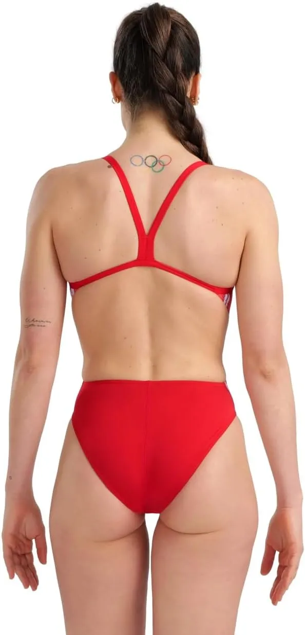 ARENA Performance Marbled Women's Swimsuit Challenge Back One Piece MaxLife Pool Training Bathing Suit Sports Swimwear