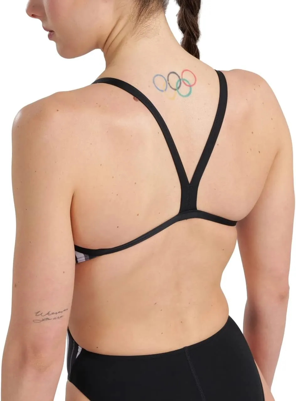ARENA Performance Marbled Women's Swimsuit Challenge Back One Piece MaxLife Pool Training Bathing Suit Sports Swimwear
