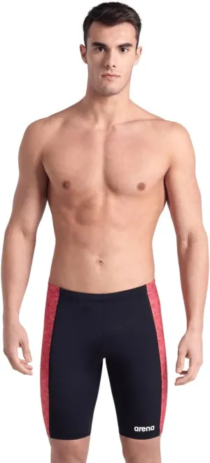 ARENA Performance Men's Abstract Tiles Swim Jammer Athletic Knee-Length Swimsuit Short Competitive Training Bathing Suit