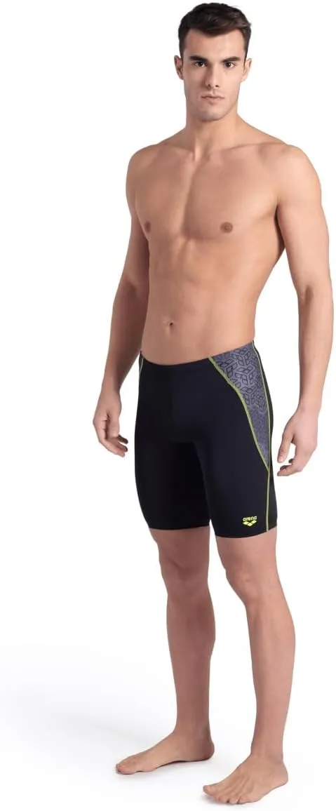 ARENA Performance Men's Camo Kikko Swim Jammer MaxLife Knee-Length Swimsuit Athletic Pool Training Competitive Bathing Suit