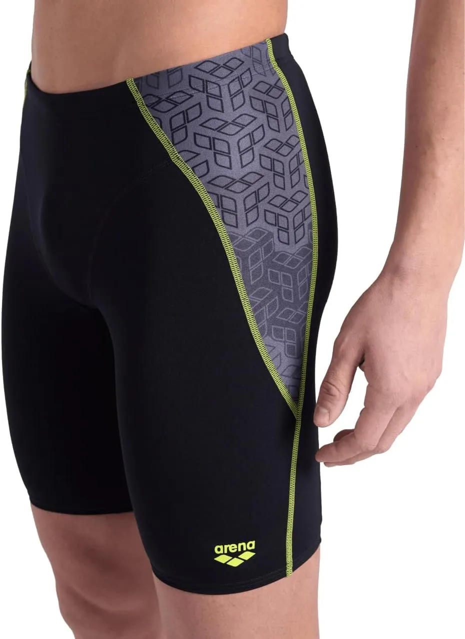 ARENA Performance Men's Camo Kikko Swim Jammer MaxLife Knee-Length Swimsuit Athletic Pool Training Competitive Bathing Suit