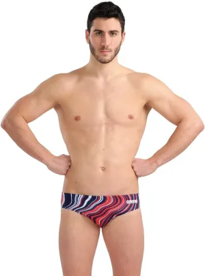 ARENA Performance Men's Marbled Swim Brief Chlorine Resistant MaxLife Swimsuit Practice Pool Training Bathing Suit