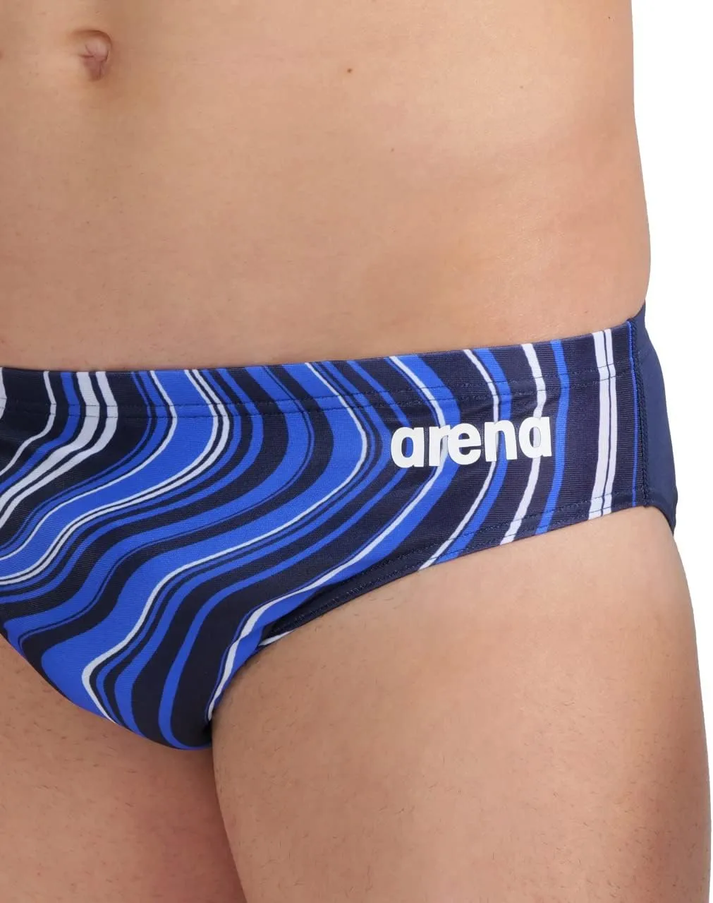 ARENA Performance Men's Marbled Swim Brief Chlorine Resistant MaxLife Swimsuit Practice Pool Training Bathing Suit