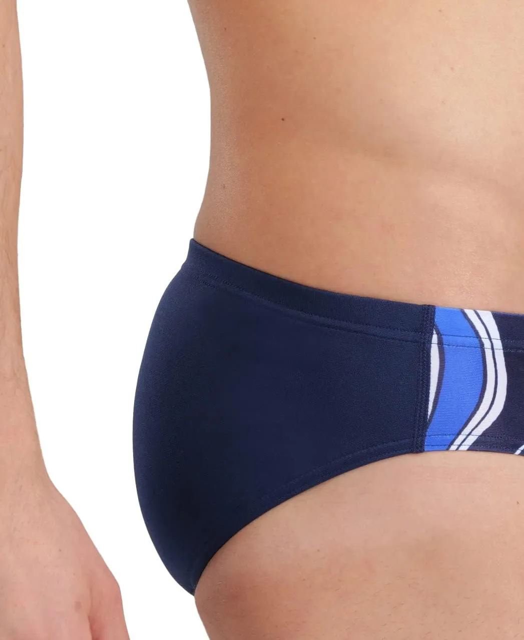 ARENA Performance Men's Marbled Swim Brief Chlorine Resistant MaxLife Swimsuit Practice Pool Training Bathing Suit