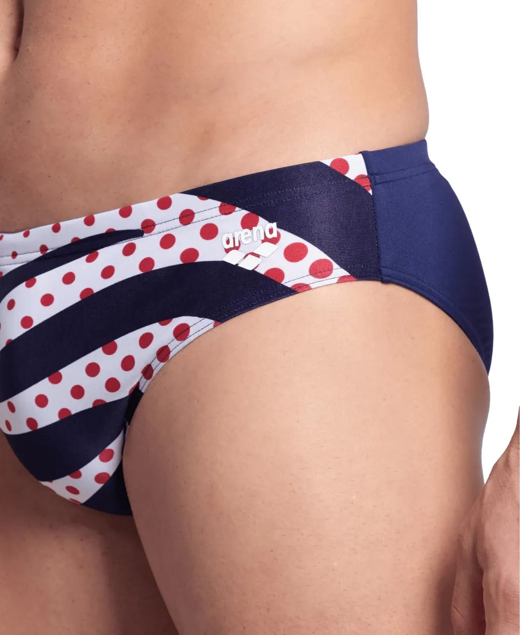 ARENA Performance Men's Multi Stripes Swim Brief MaxLife Athletic Swimsuit Fitness or Competitive Swimmers Bathing Suit
