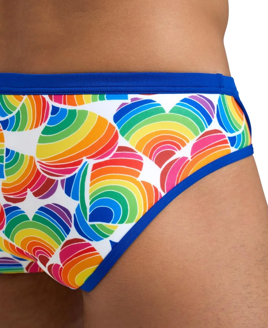 ARENA Performance Men's Pride Swim Brief Chlorine Resistant MaxLife Athletic Practice Swimsuit Training Bathing Suit Swimmers