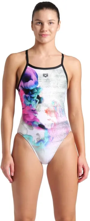 ARENA Women's Performance Airbrush Challenge Back Swimsuit Sporty Bathing Suit