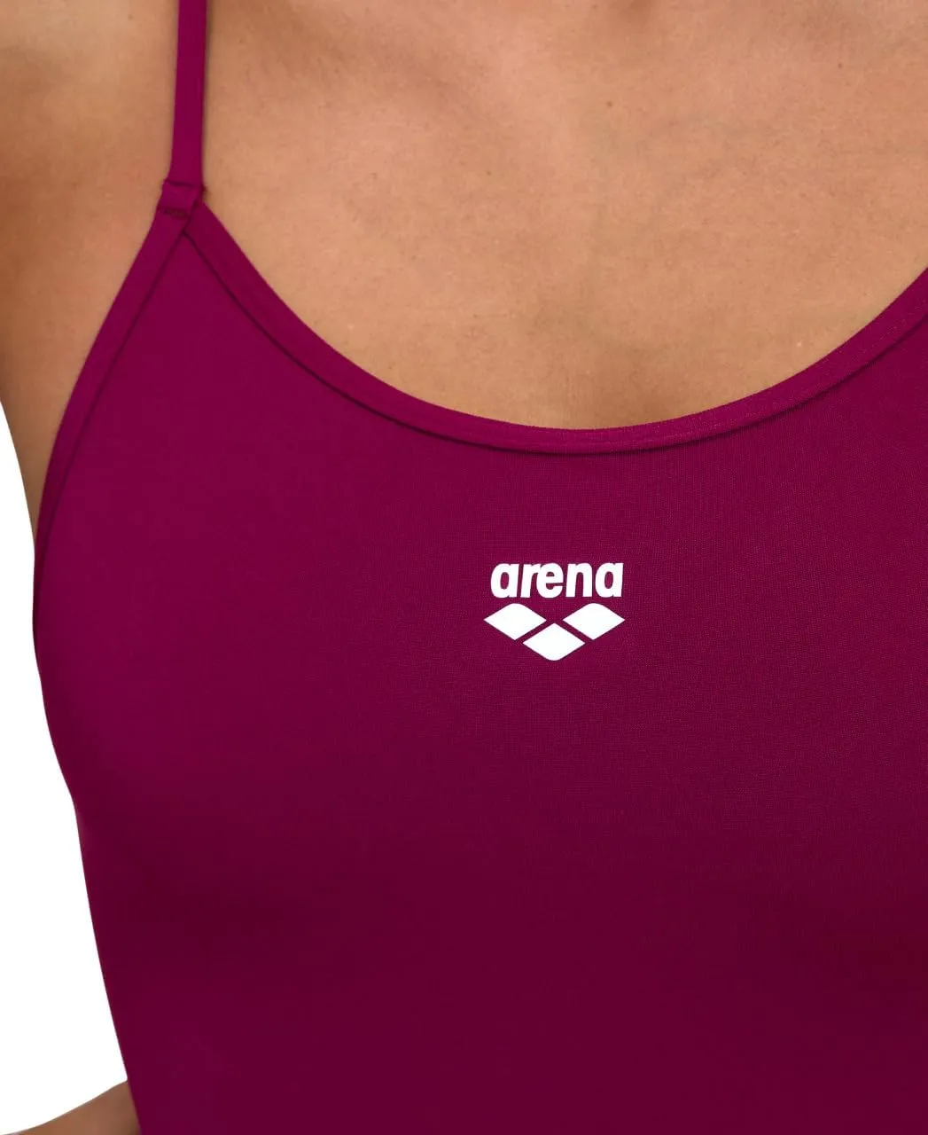 ARENA Women's Performance Team Solid Lace Back Swimsuit One Piece Bathing Suit