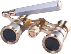 Aroncent Opera Glasses Binoculars 3X25 Theater Glasses Mini Binocular Compact with Handle for Adults Kids Women in Opera Musical Concert